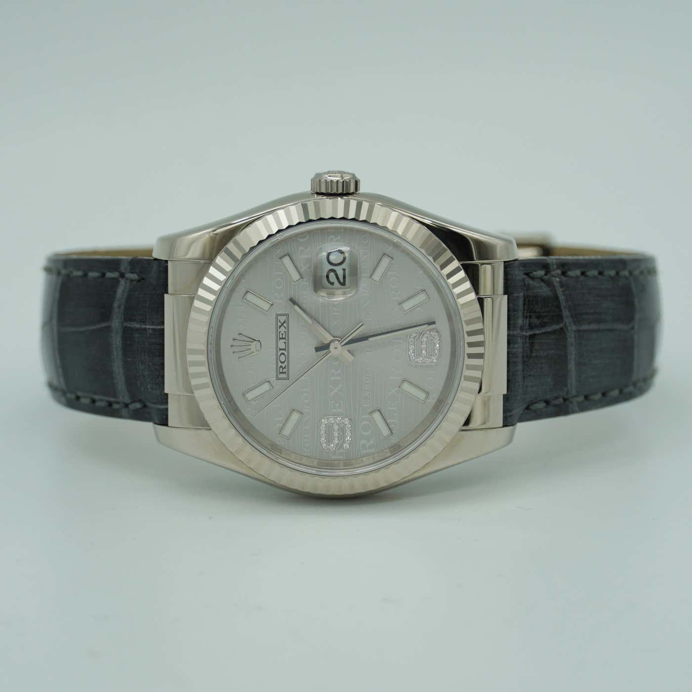 Rolex Datejust 36mm Oyster Perpetual Rhodium Wave Dial 116139