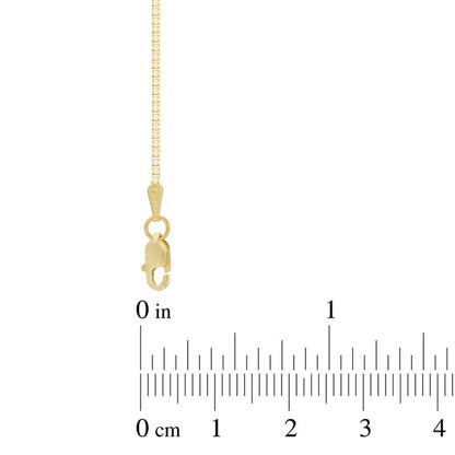 14k Yellow Gold 1.1 mm Box Chain Necklace