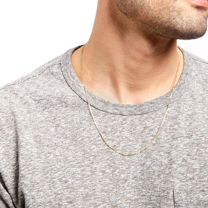 14k Gold 0.8 mm Box Chain Necklace