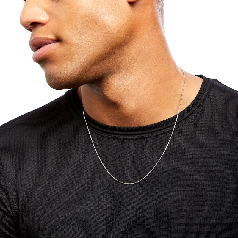 14k Gold 0.8 mm Box Chain Necklace