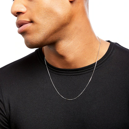 14k Gold 0.8 mm Box Chain Necklace