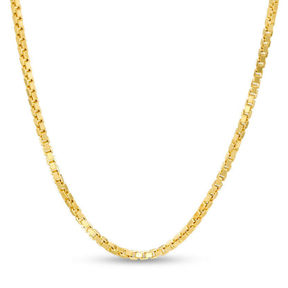 14k Gold 1.9 mm Box Chain Necklace