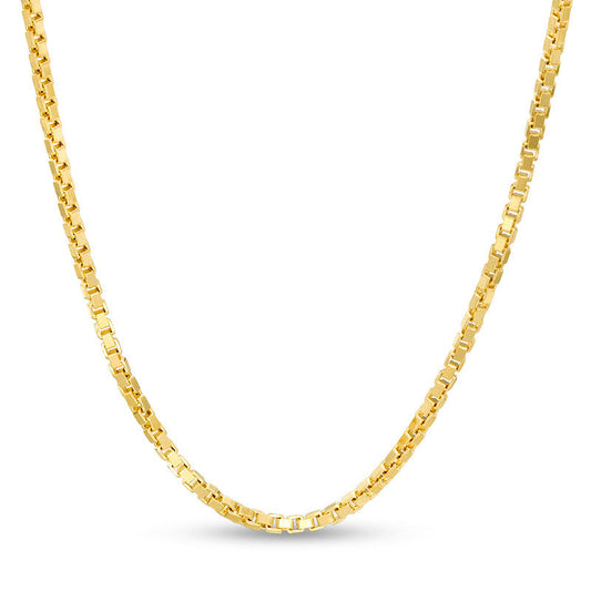14k Gold 1.9 mm Box Chain Necklace