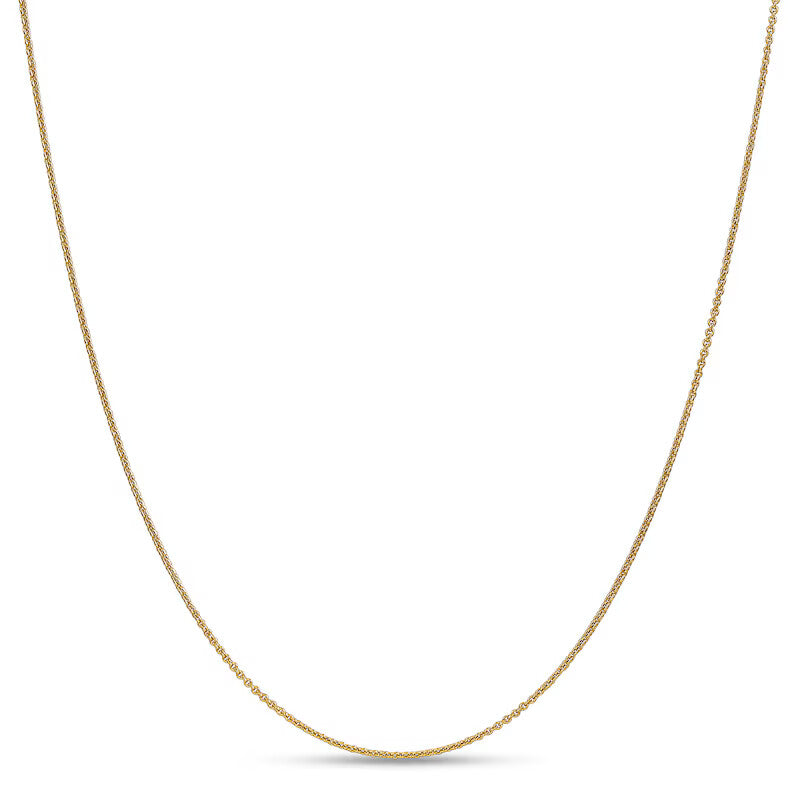 18k Gold 1.15mm Diamond-Cut Cable Chain Necklace