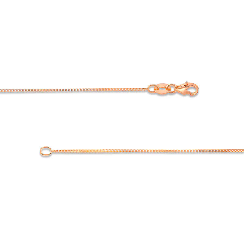 14k Gold 0.7 mm Box Chain Necklace