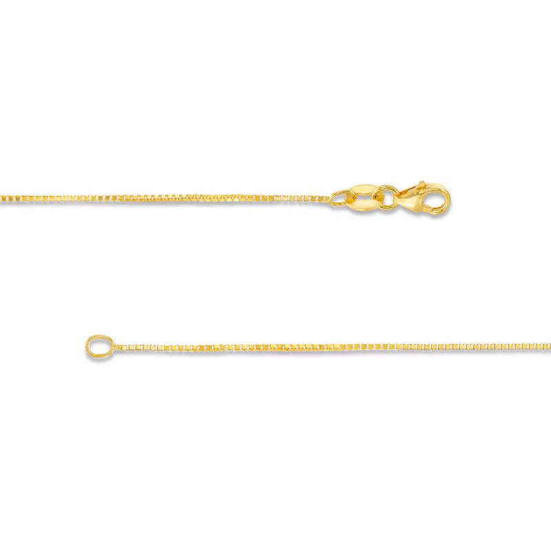 14k Gold 0.7 mm Box Chain Necklace
