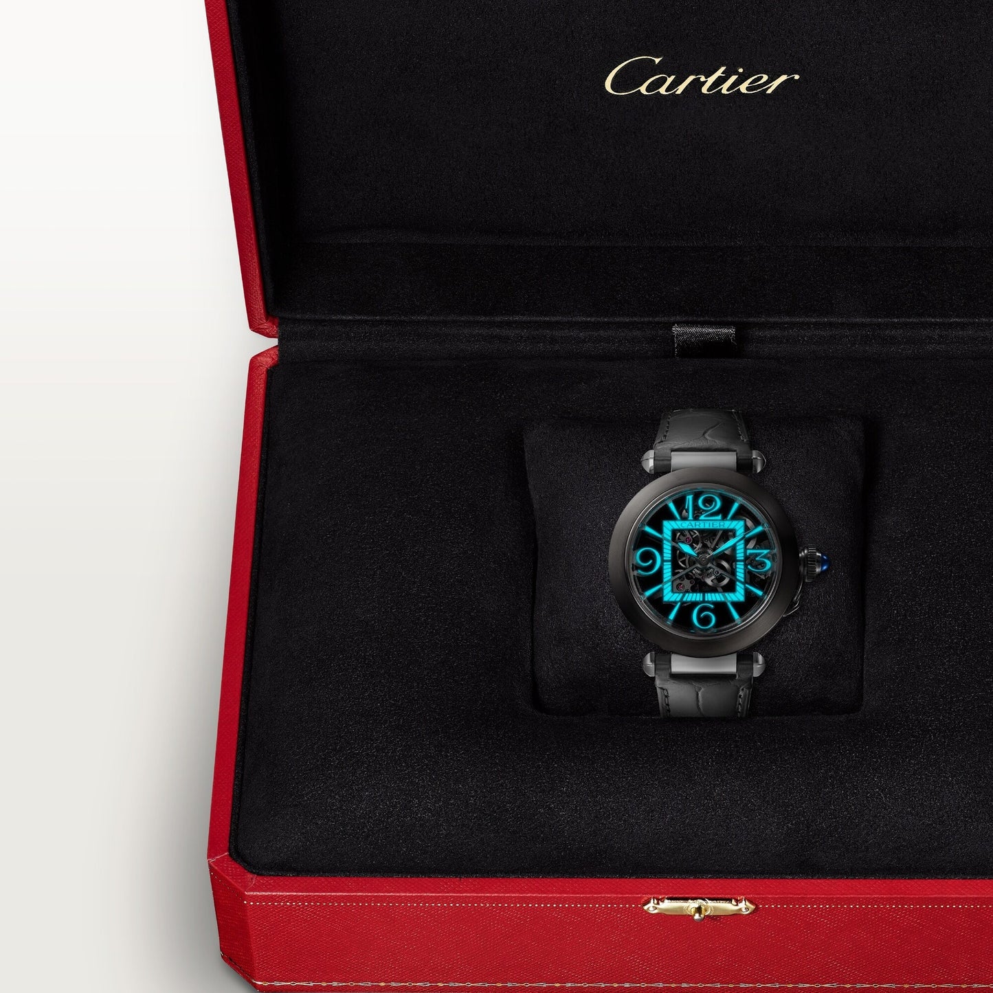 Pasha de Cartier skeleton watch - White Dial WHPA0017