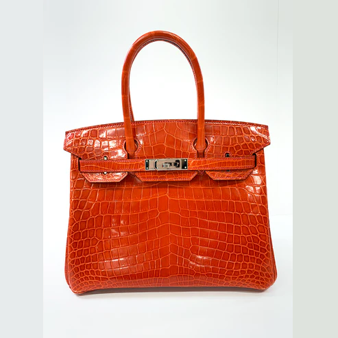 Hermes Birkin 30cm, Geranium, Niloticus Leather, Palladium Hardware