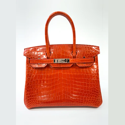 Hermes Birkin 30cm, Geranium, Niloticus Leather, Palladium Hardware