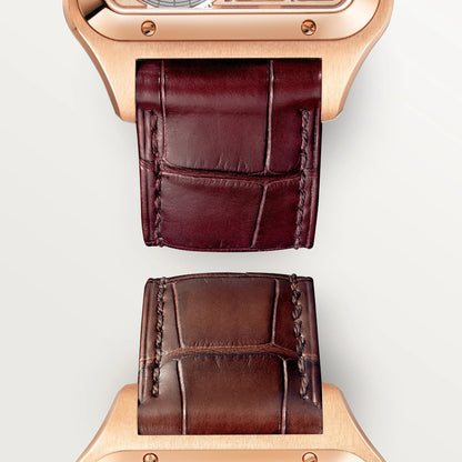 Santos-Dumont Skeleton Watch with micro-rotor - White Dial WHSA0030