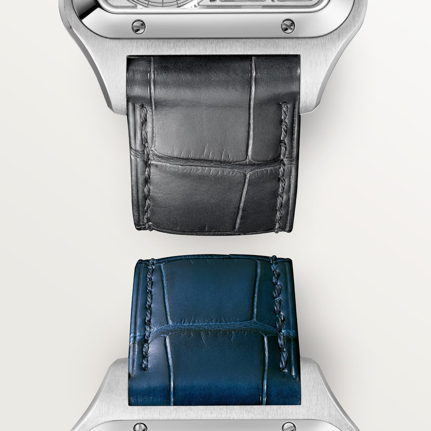 Santos-Dumont Skeleton Watch with micro-rotor White Dial - WHSA0032