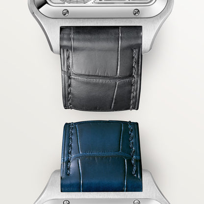 Santos-Dumont Skeleton Watch with micro-rotor White Dial - WHSA0032