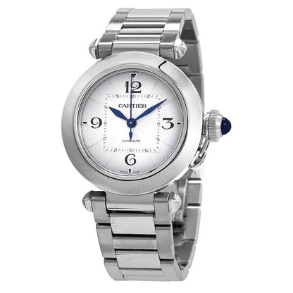 Cartier Pasha Automatic Silver Dial Ladies Watch - White Dial WSPA0013