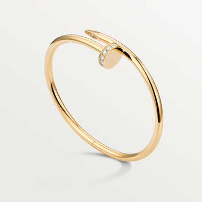 Cartier Juste un Clou Semi-paved 18k Yellow Gold Diamond Bracelet