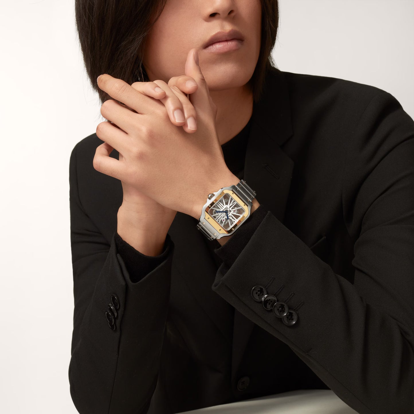 Santos de Cartier skeleton - White Dial WHSA0019