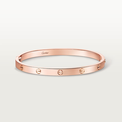 LOVE Bracelet, Medium Model, 4 Diamonds Rose Gold Size 19
