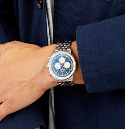 Breitling Blue Dial AB0137211C1A1