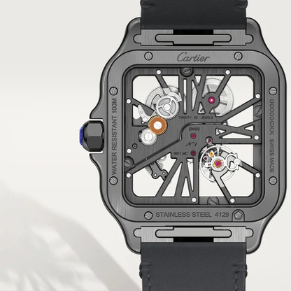 Santos Skeleton De Cartier White Dial - WHSA0009