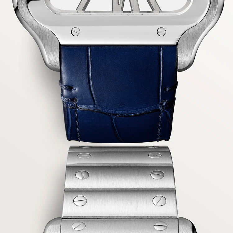 Santos Skeleton De Cartier White Dial - WHSA0015
