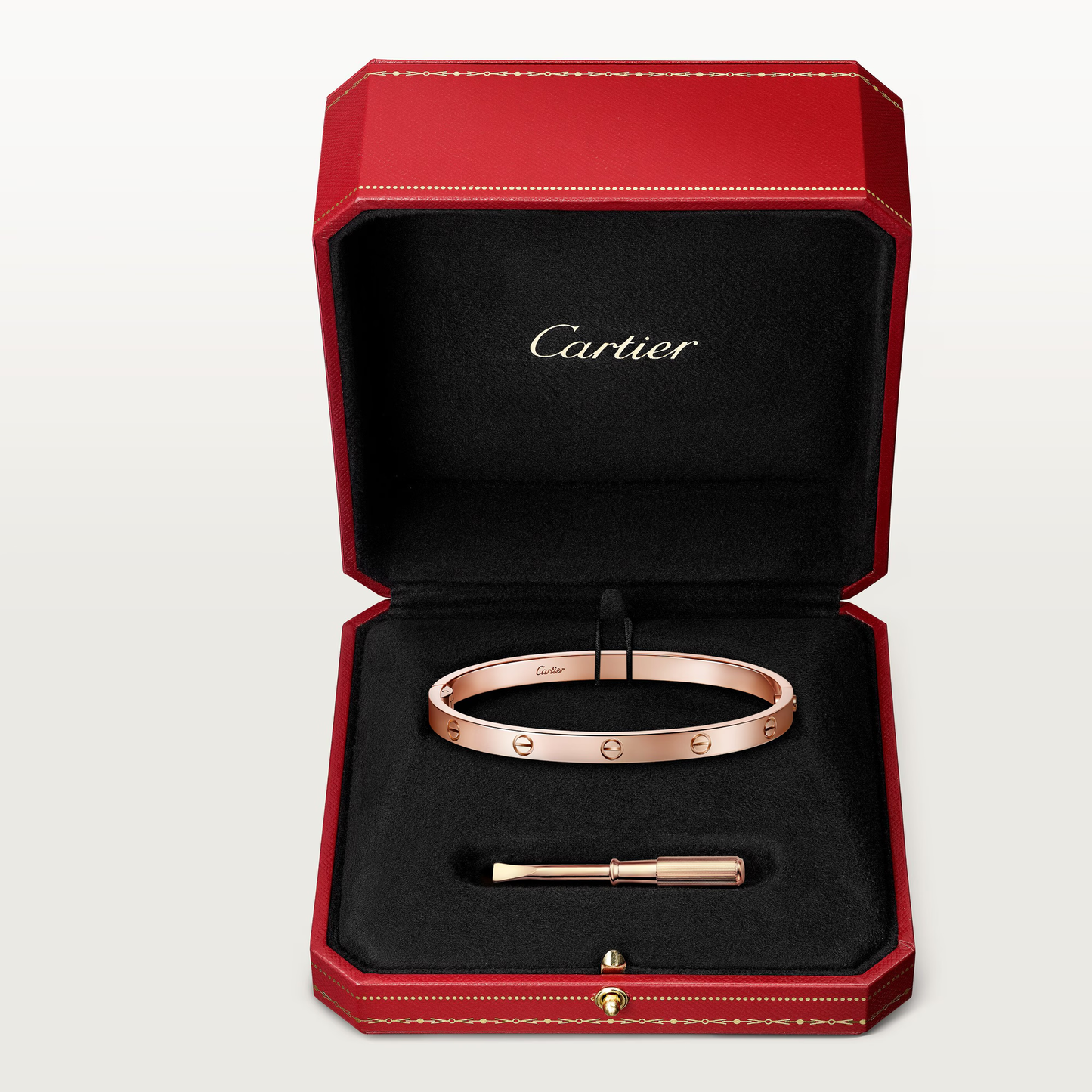 LOVE Bracelet, Medium Model, 4 Diamonds Rose Gold Size 19