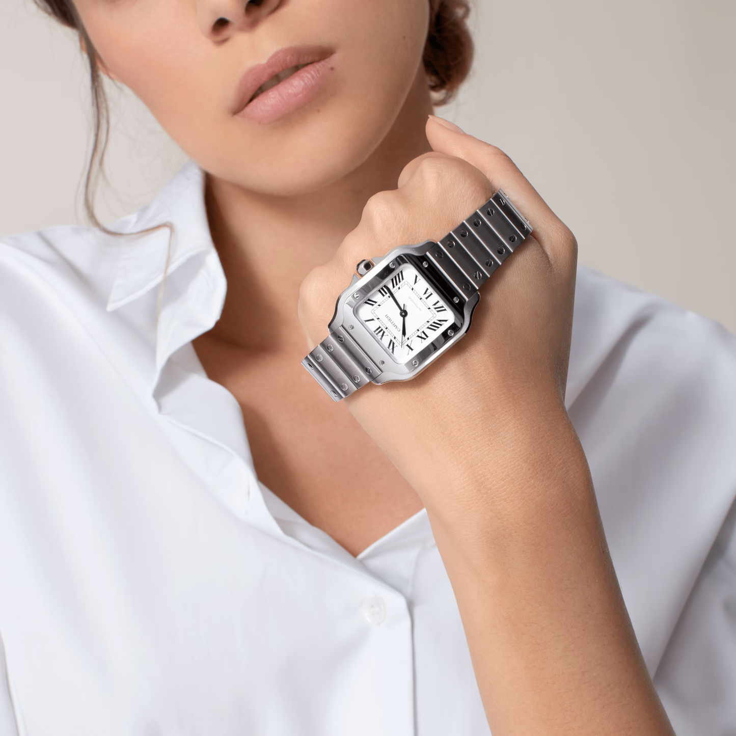 Santos De Cartier White Dial - WSSA0029