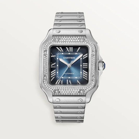 Santos De Cartier Blue Dial - W4SA0006