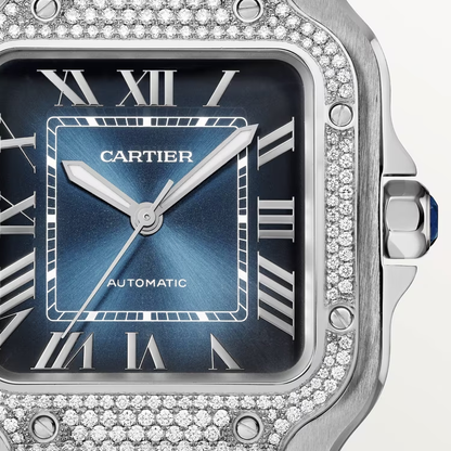 Santos De Cartier Blue Dial - W4SA0006