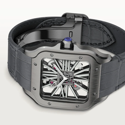 Santos Skeleton De Cartier White Dial - WHSA0009