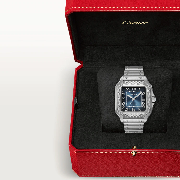 Santos De Cartier Blue Dial - W4SA0006