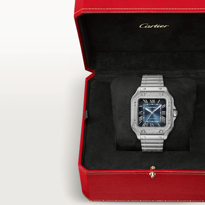 Santos De Cartier Blue Dial - W4SA0006