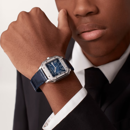 Santos De Cartier Blue Dial - W4SA0006
