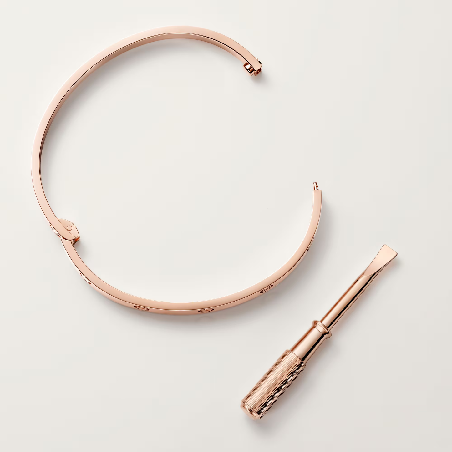 LOVE Bracelet, Medium Model, 4 Diamonds Rose Gold Size 19