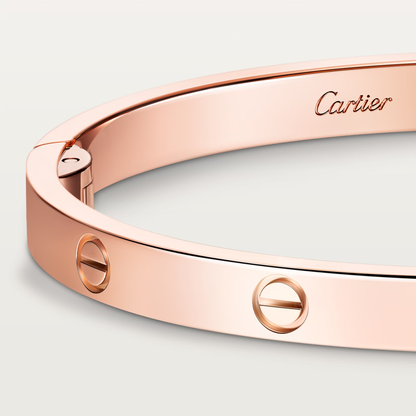 LOVE Bracelet, Medium Model, 4 Diamonds Rose Gold Size 19
