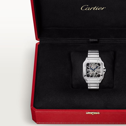 Santos Skeleton De Cartier White Dial - WHSA0015
