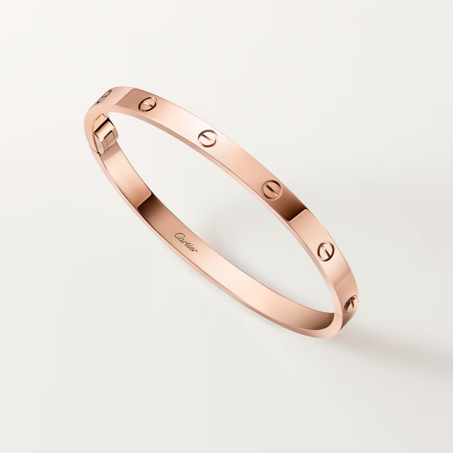 LOVE Bracelet, Medium Model, 4 Diamonds Rose Gold Size 19