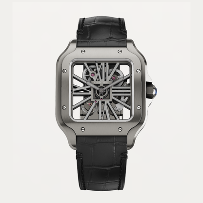 Santos Skeleton De Cartier White Dial - WHSA0009
