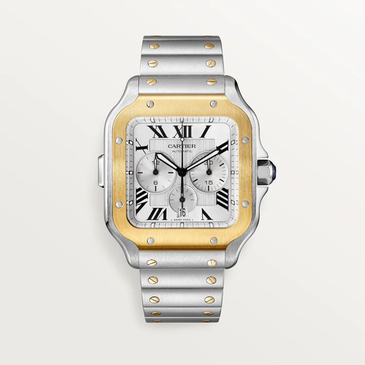 Santos De Cartier Chronograph White Dial - W2SA0008