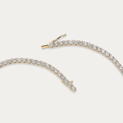 14k Gold 10 1/4 ct Lab-grown Diamond Tennis Necklace