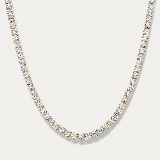 14k Gold 9 ct Lab-grown Diamond Tennis Necklace