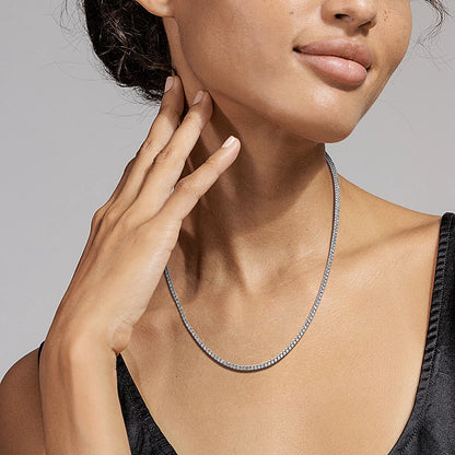 14k Gold 5 ct Lab-grown Diamond Tennis Necklace