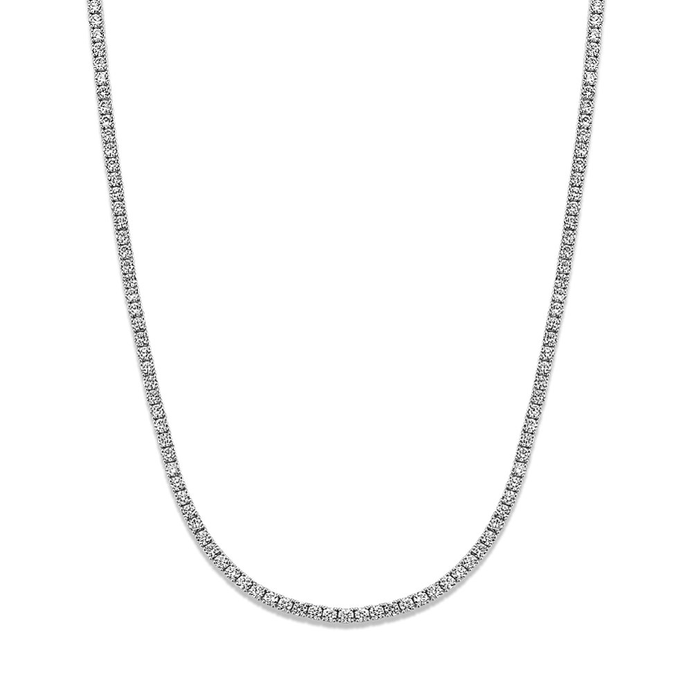 14k Gold 5 ct Lab-grown Diamond Tennis Necklace