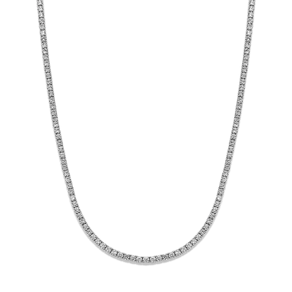 14k Gold 5 ct Lab-grown Diamond Tennis Necklace