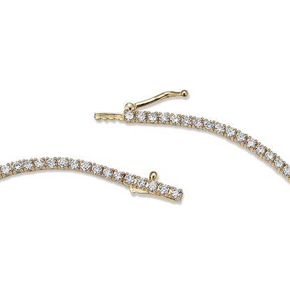 14k Gold 5 ct Lab-grown Diamond Tennis Necklace