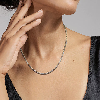 14k Gold 5 ct Lab-grown Diamond Tennis Necklace