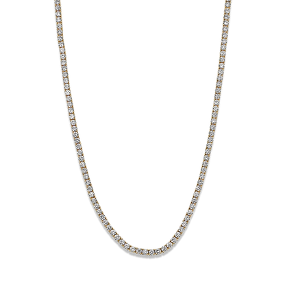 14k Gold 5 ct Lab-grown Diamond Tennis Necklace