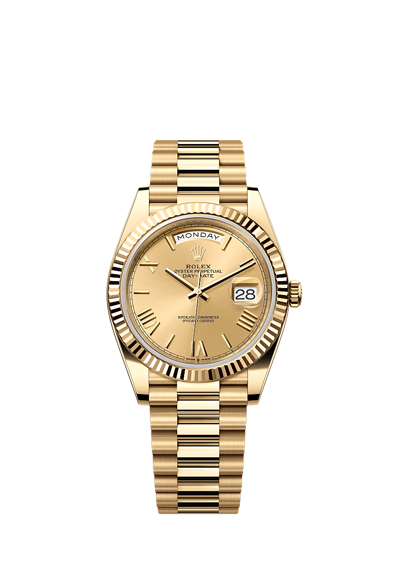 Rolex Day-Date 40mm Champagne Black Dial 228238