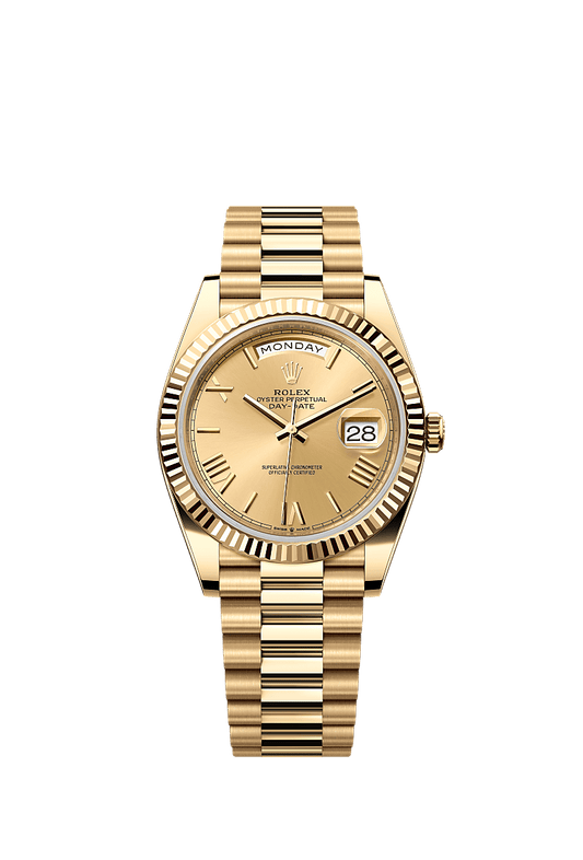 Rolex Day-Date 40mm Champagne Black Dial 228238
