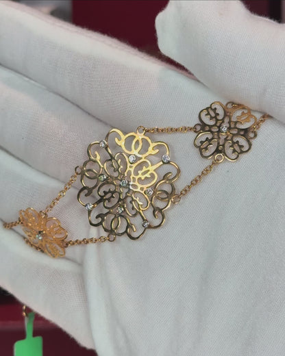 18k Rose Gold Filigree Bracelet