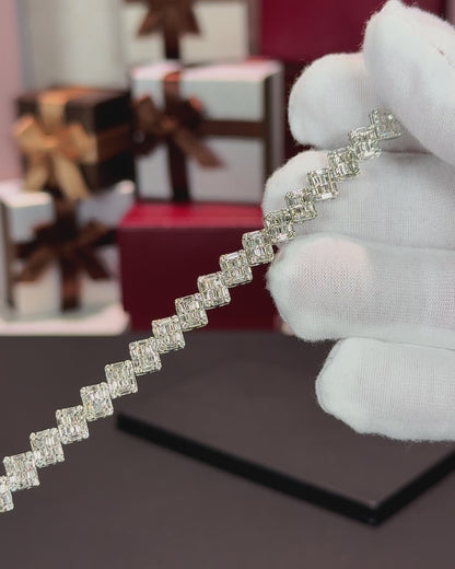 14k White Gold Diamond Bracelet