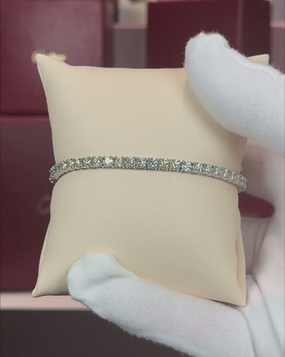 14k White Gold Lab Diamond Tennis Bracelet